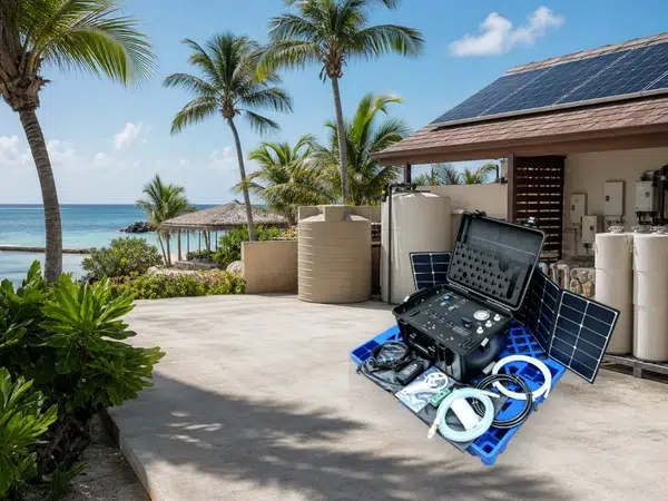 Island resorts remote hospitality desalination