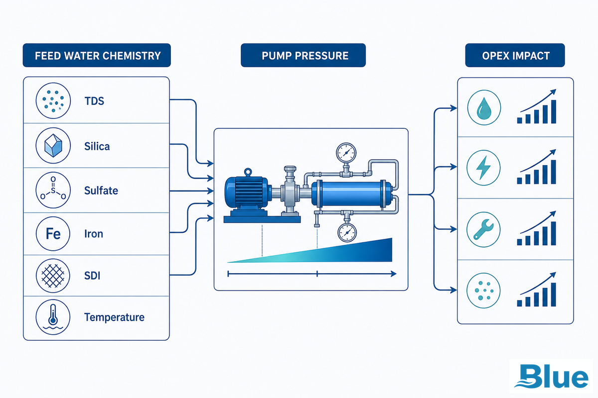 TDS-to-Pressure Map: Feed Quality Is More Than Salt - Blue Membrane