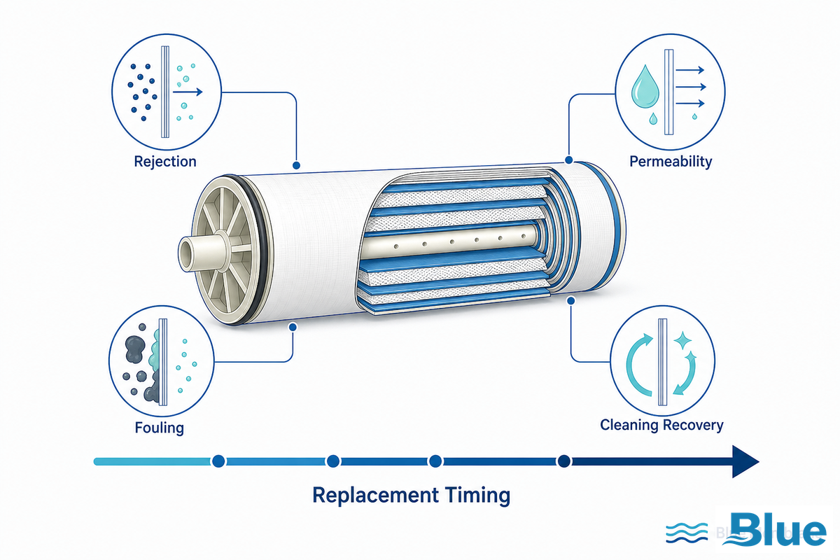 Membrane Replacement, Fouling, and Cleaning Cost - Blue Membrane