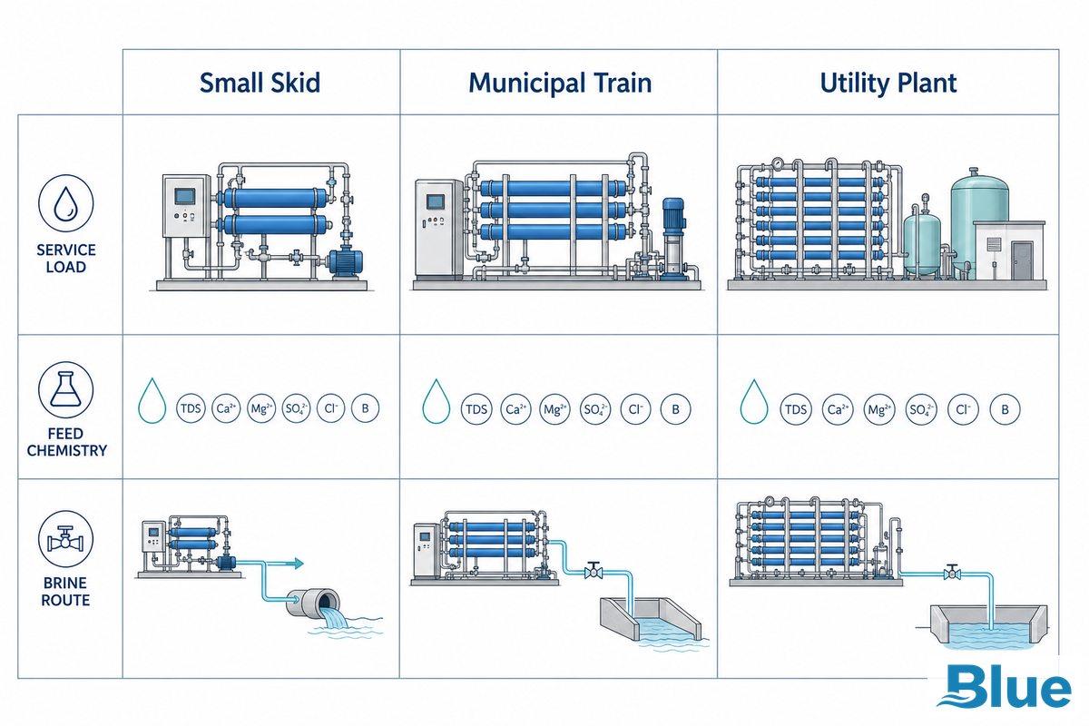 Example Planning Ranges by BWRO Profile - Blue Membrane