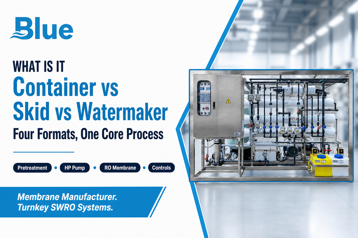 What Is a Containerized or Skid-Mounted Seawater RO (SWRO) Water Treatment System? — Blue Membrane