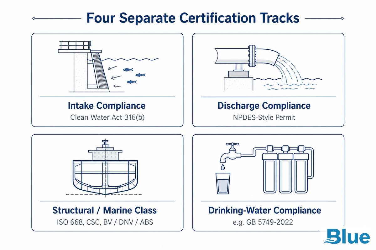 Certification, Classification, and Drinking-Water Standards for Mobile SWRO — Blue Membrane