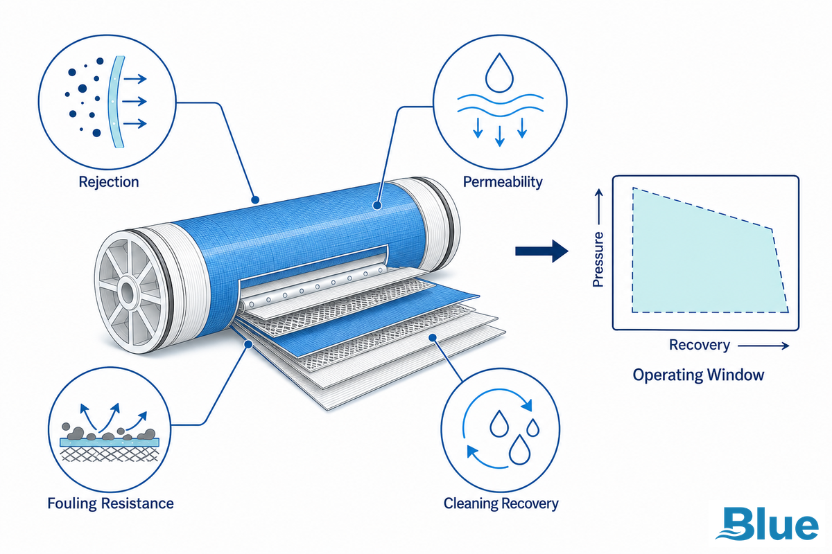Membrane Selection for High-Recovery BWRO - Blue Membrane