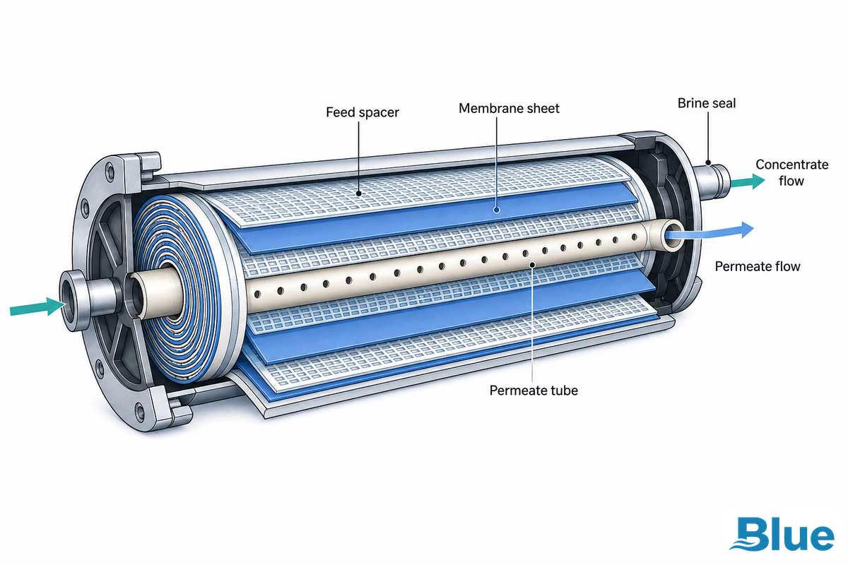 What Is an Industrial RO Membrane Element? - Blue Membrane