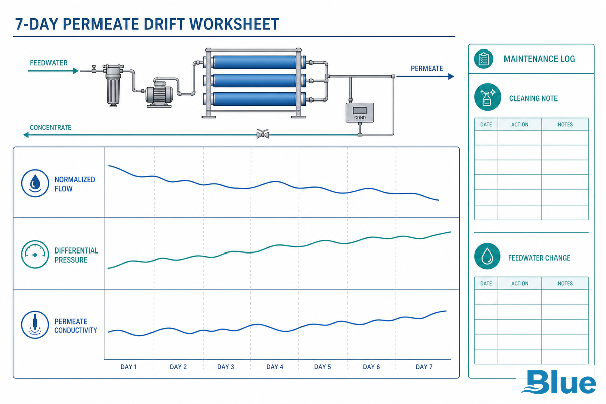 Operations Worksheet: The 7-Day Permeate Drift Check - Blue Membrane