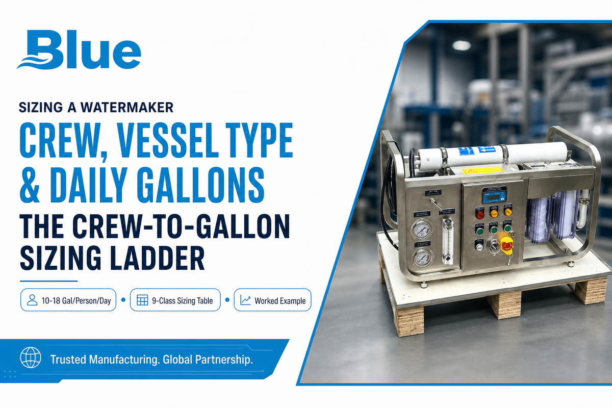 Sizing a Watermaker, Crew, Vessel Type, and Daily Gallons — Blue Membrane