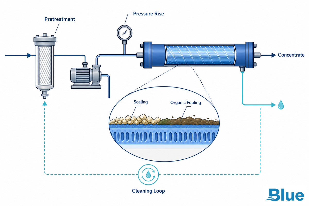 Fouling, Pretreatment, and Operating Limits — Blue Membrane