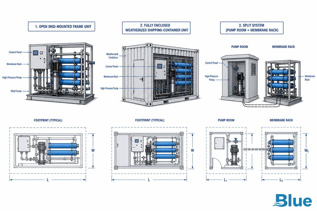 Packaged, Skid-Mounted, and Containerized, Comparing BWRO Configurations — Blue Membrane
