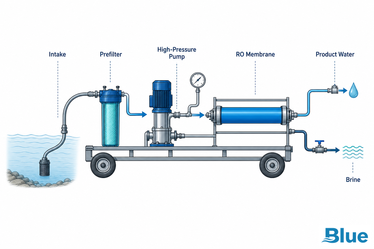 How Portable RO Units Turn Seawater Into Drinking Water - Blue Membrane