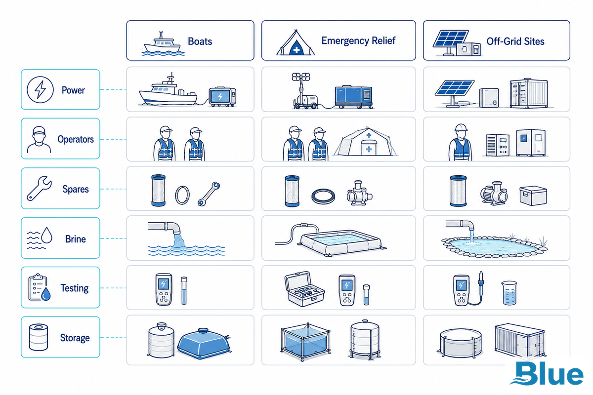 Boats, Emergency Relief, and Off-Grid Sites: Where Portable Units Break Down - Blue Membrane