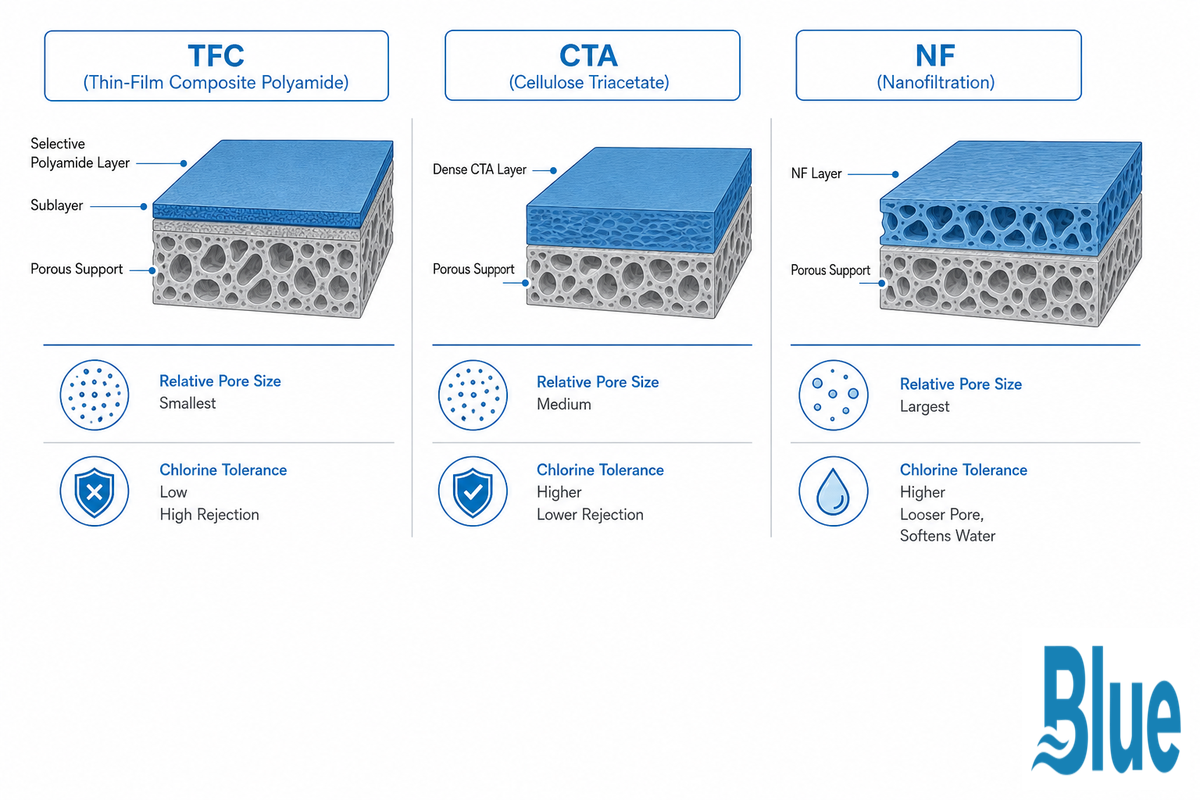 Membrane Technology: TFC vs CTA vs NF — Blue Membrane