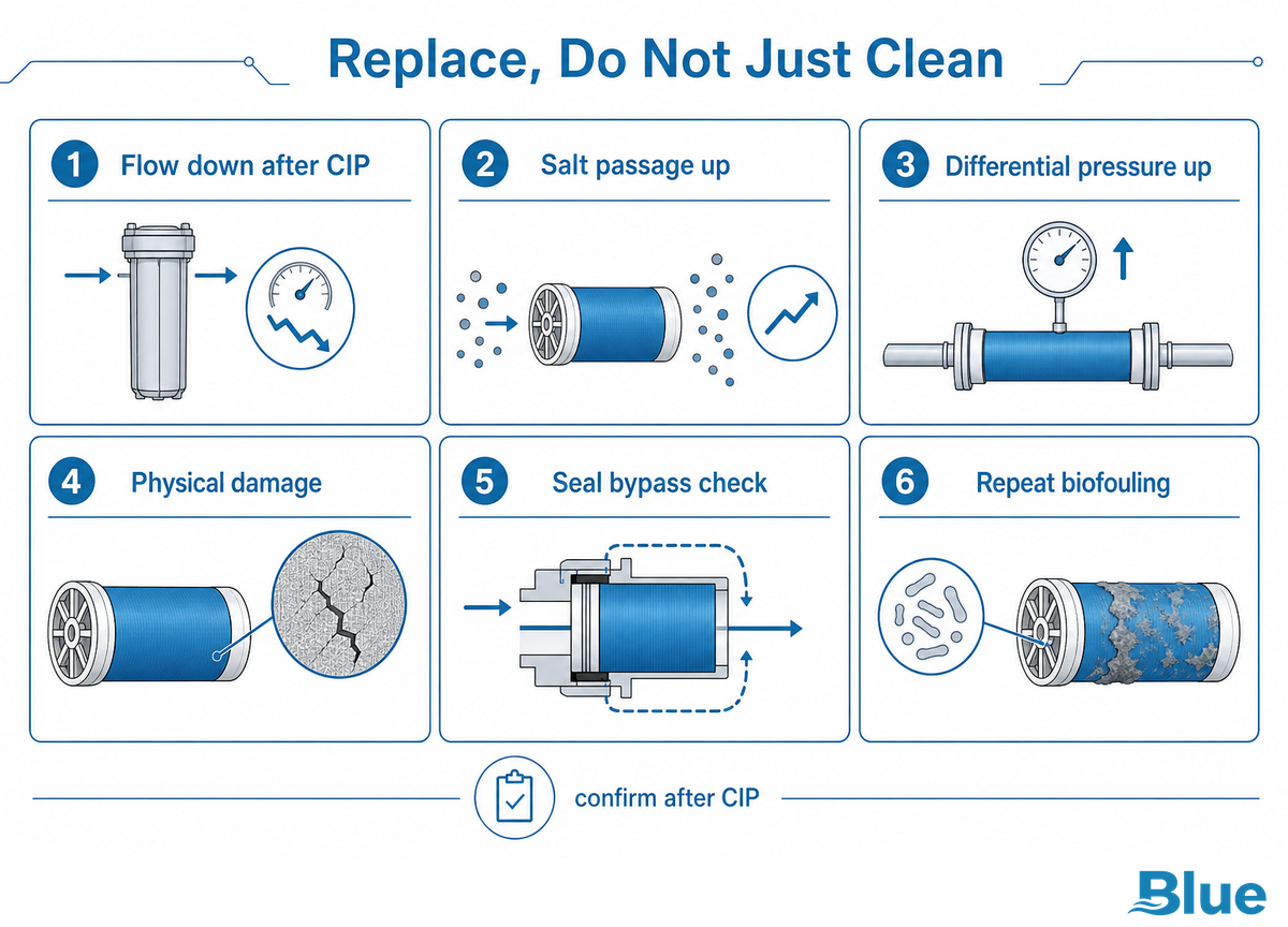6 Signs Your RO Membrane Needs Replacing (Not Just Cleaning) — Blue Membrane