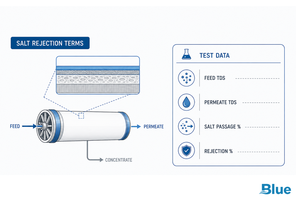 Quick Specs: Salt Rejection Terms Engineers Check First — Blue Membrane