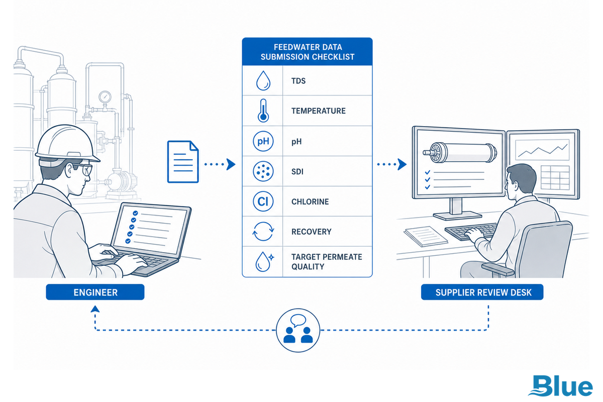 Send Feedwater Data for C1/C2 Element Selection — Blue Membrane