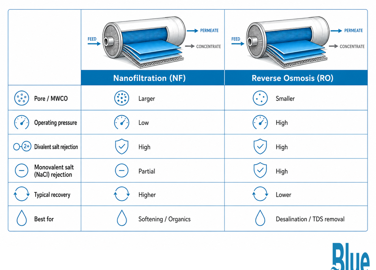 Nanofiltration vs Reverse Osmosis at a Glance — Blue Membrane