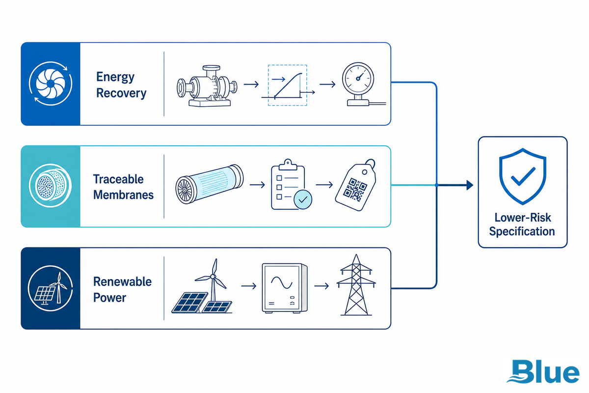 Outlook: Why SWRO Specifications Are Moving Toward Energy Recovery and Traceable Membranes — Blue Membrane