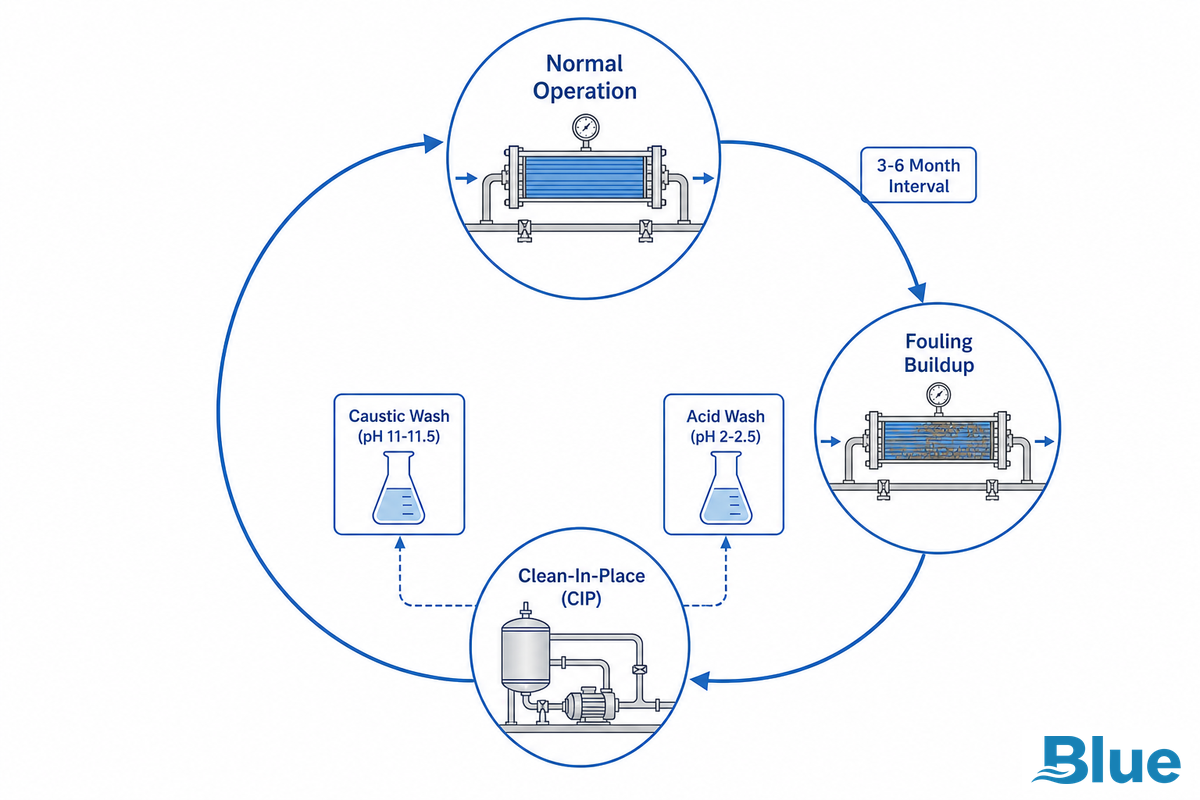 Membrane Care, Fouling, Cleaning, and Lifespan — Blue Membrane